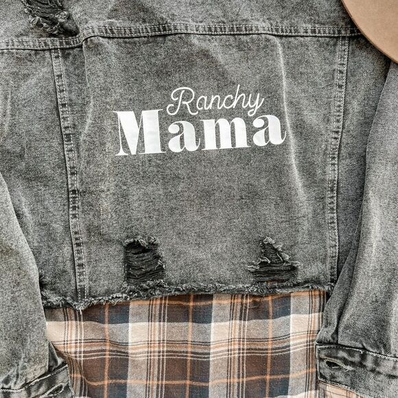 Ranchy Mama Western Cowgirl Custom Jean Jacket Small - Picture 2 of 8